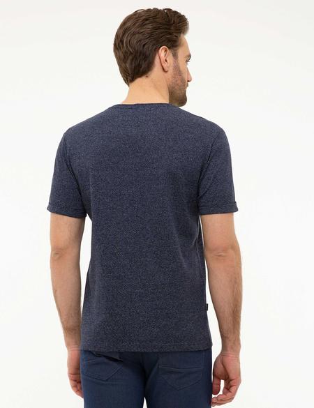 Lacivert Slim Fit Tişört - 50218575016