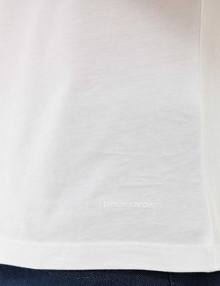 Beyaz Slim Fit Basic Tişört - 50218576011