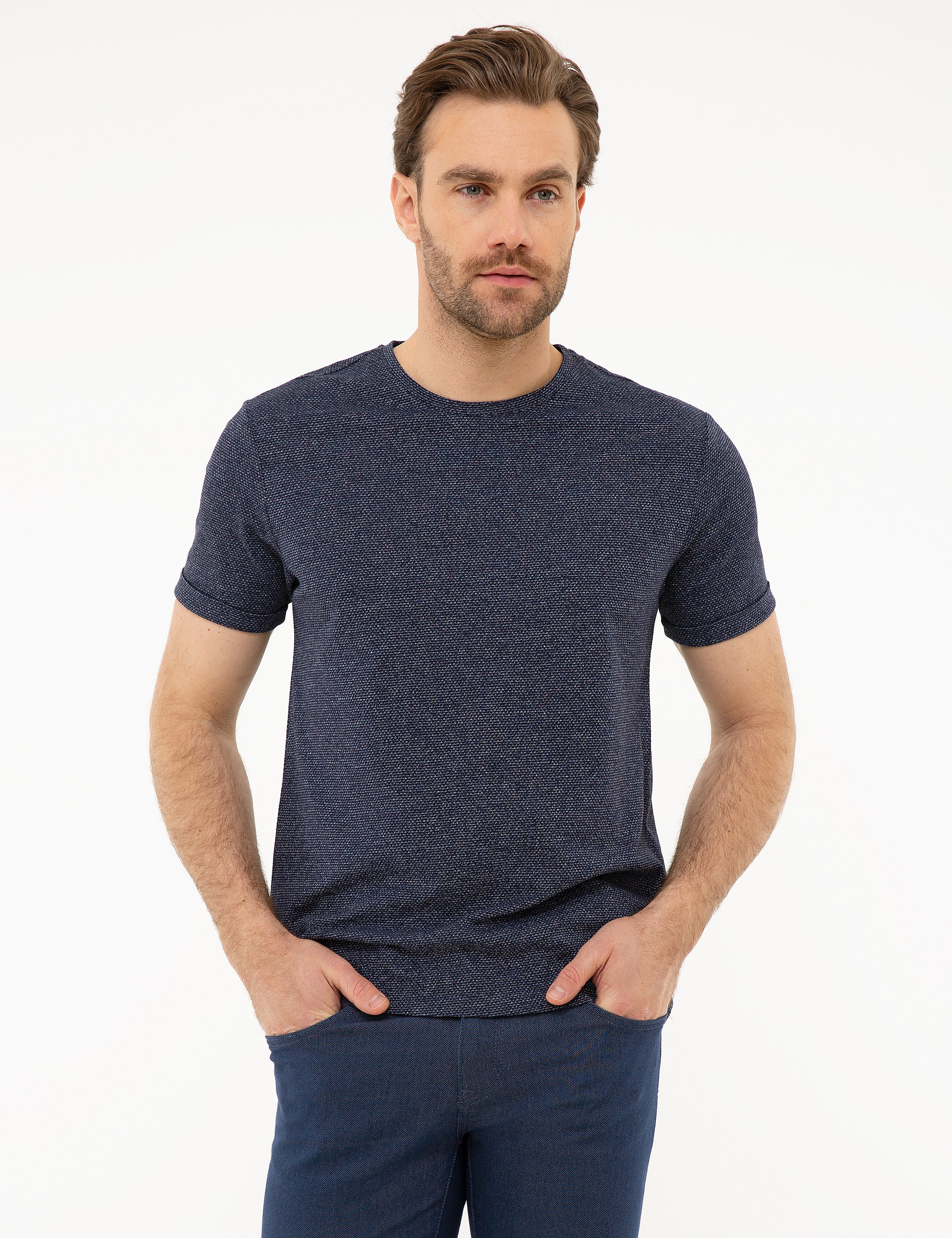 Lacivert Slim Fit Tişört