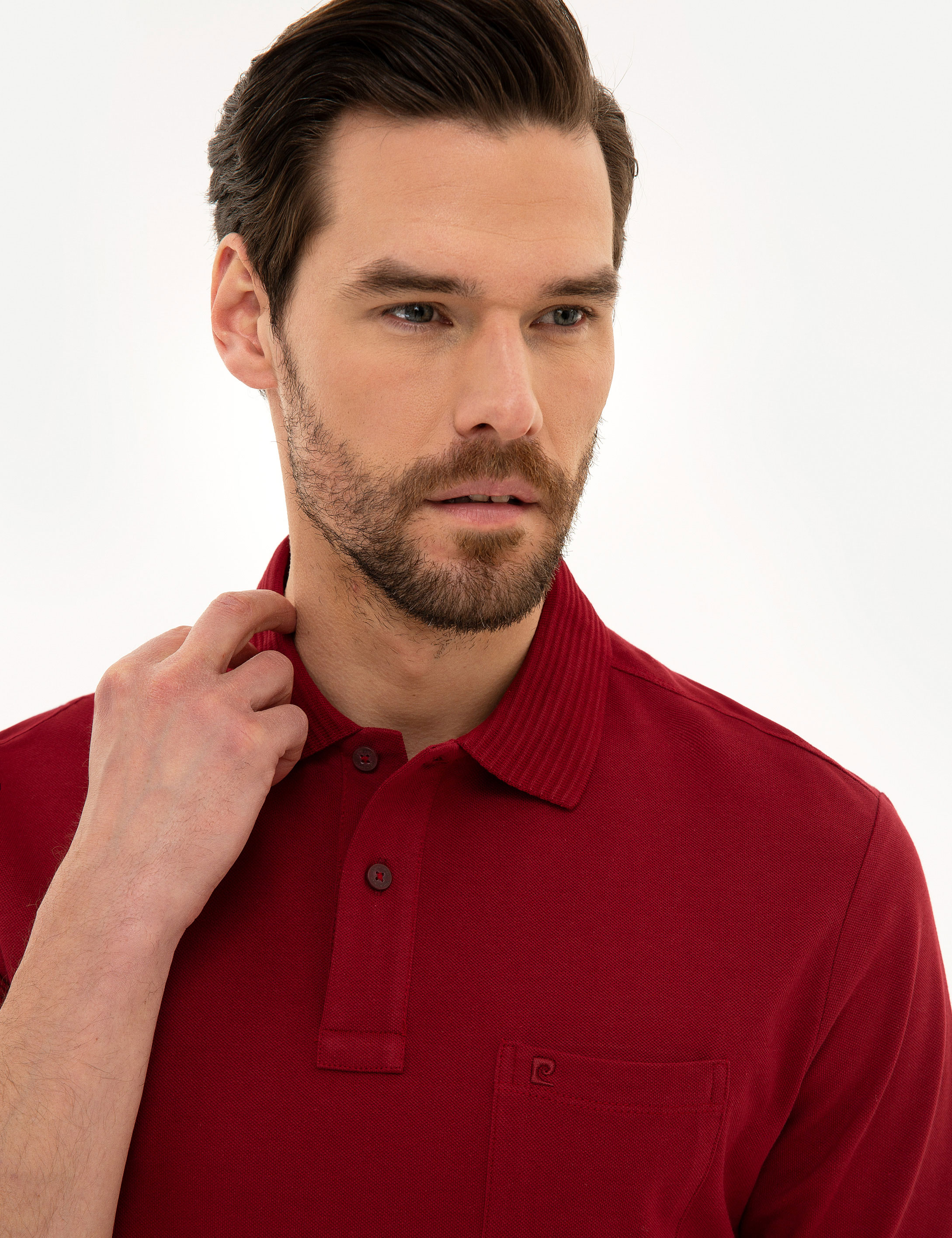 Bordo Regular Fit Polo Yaka Basic Tişört
