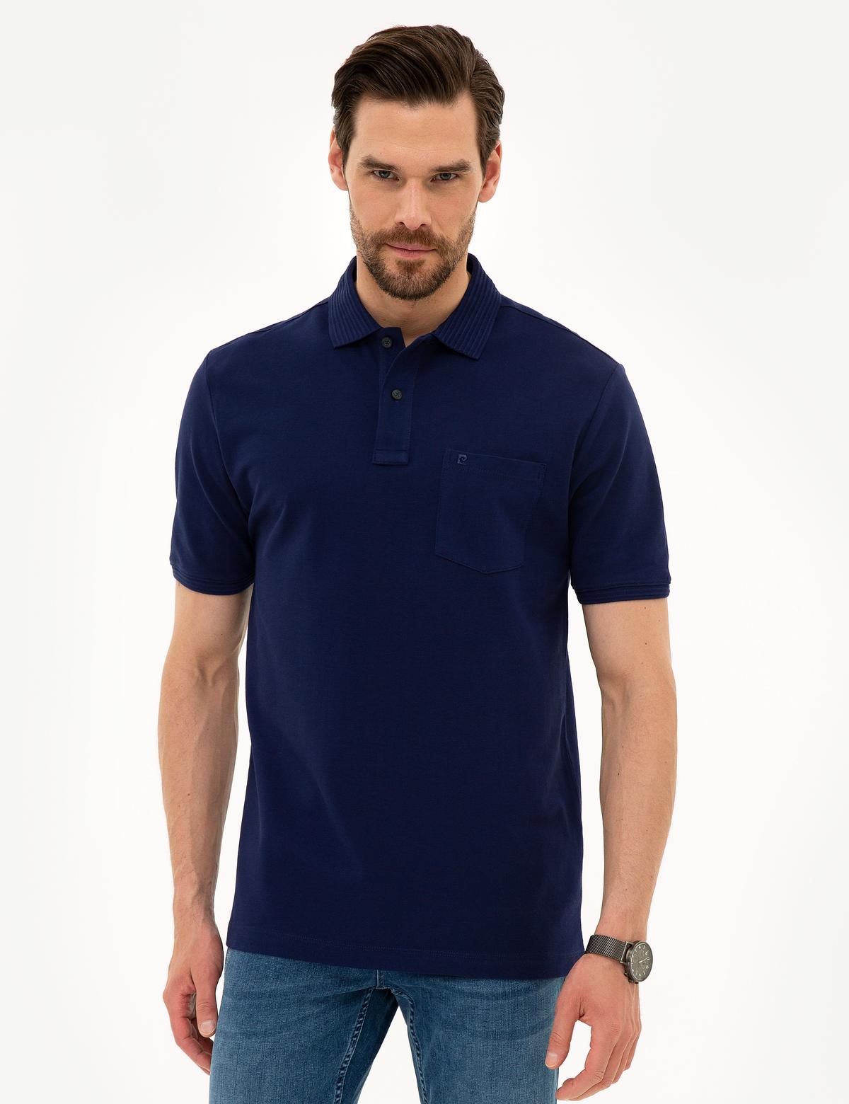 Lacivert Regular Fit Polo Yaka Basic Tişört