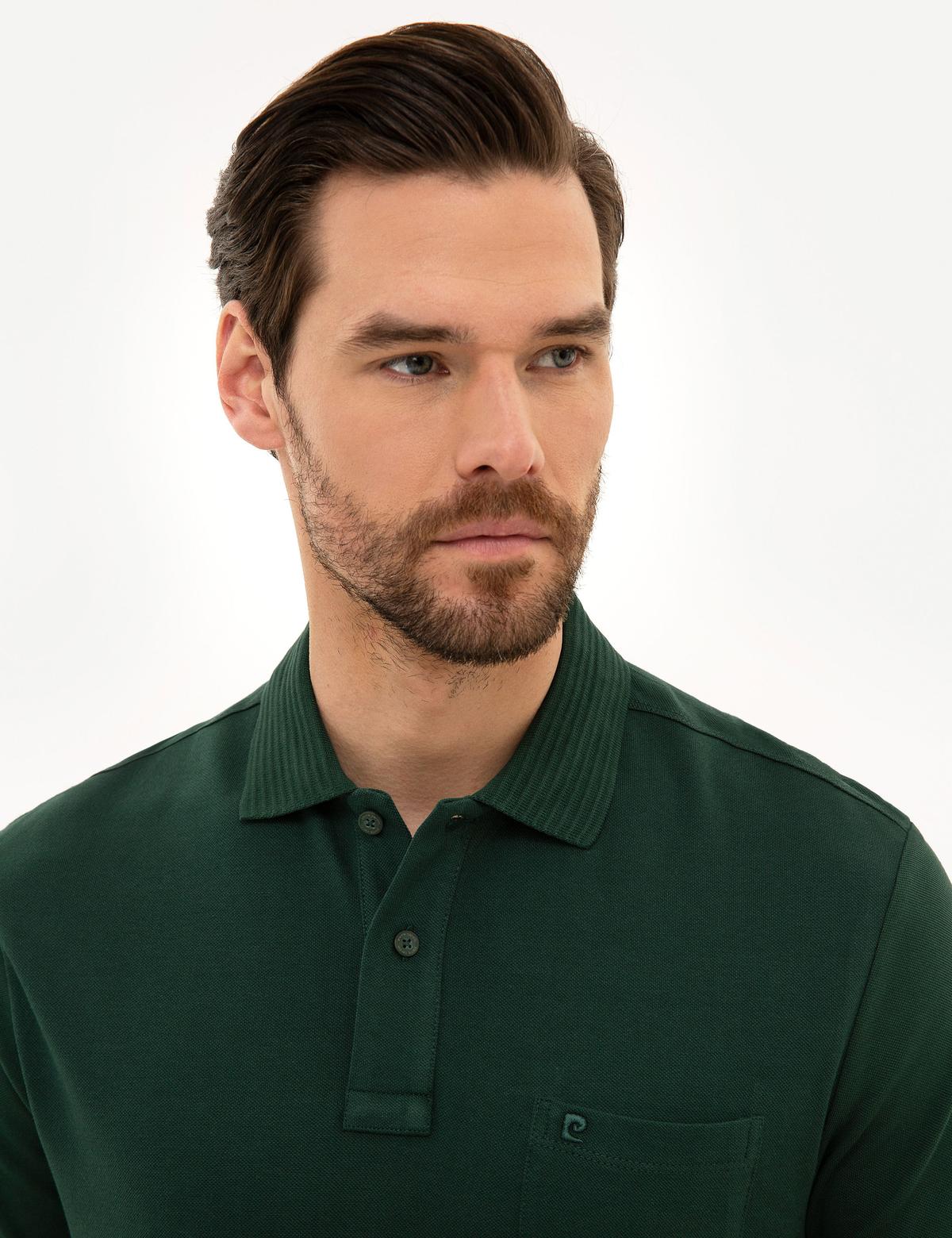 Koyu Yeşil Regular Fit Basic Polo Yaka T-Shirt - 50218586112