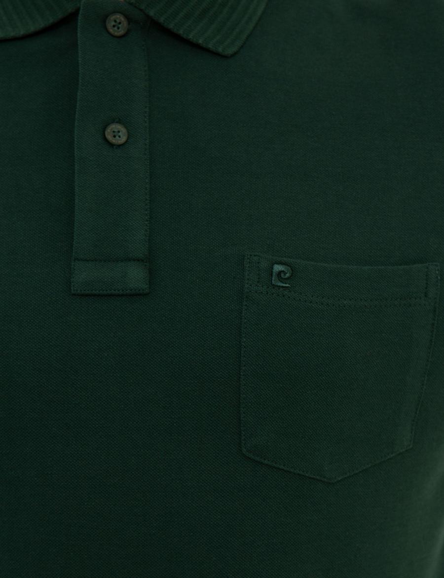 Koyu Yeşil Regular Fit Basic Polo Yaka T-Shirt