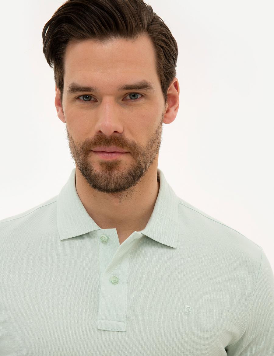 Mint Slim Fit Polo Yaka Basic Tişört