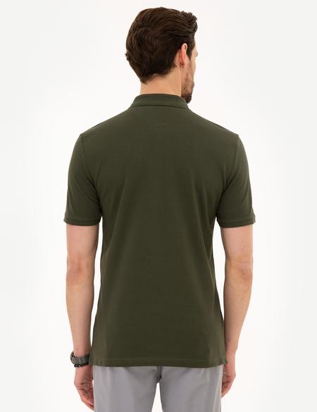 Açık Haki Slim Fit Basic Tişört - 50218589079