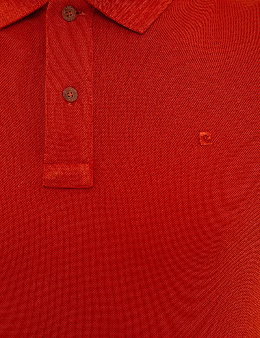 Kiremit Slim Fit Polo Yaka Basic T-Shirt
