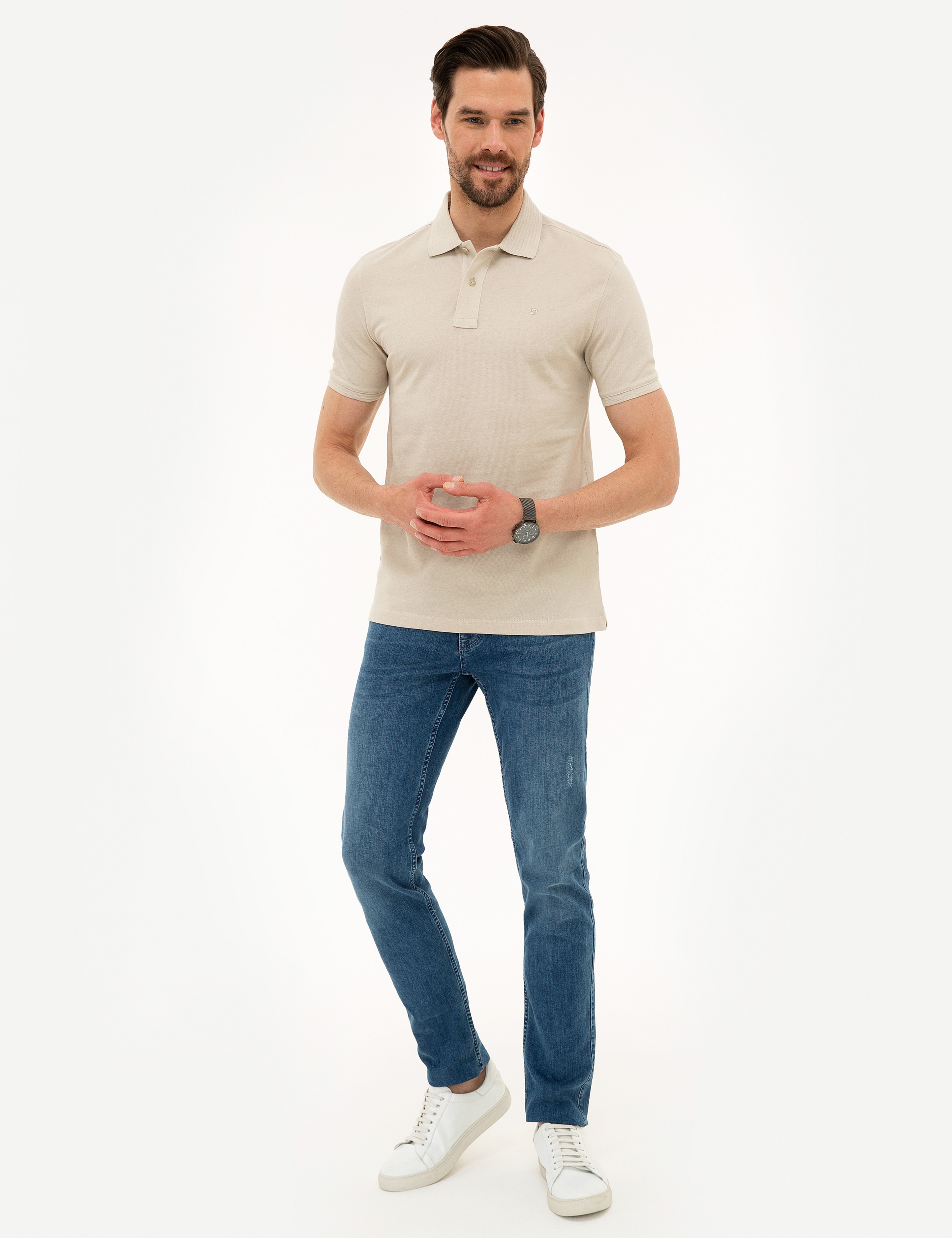 Taş Slim Fit Basic Polo Yaka T-Shirt - Image 4