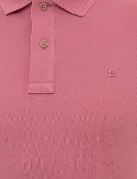 Gül Kurusu Slim Fit Polo Yaka Basic Tişört - 50218589208