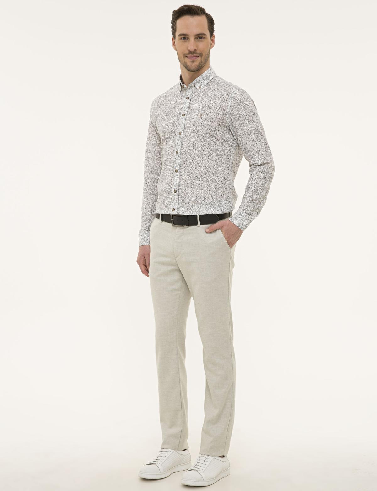 Gri Regular Fit Chino Pantolon - 50219035049