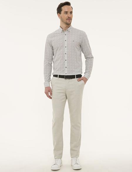 Gri Regular Fit Chino Pantolon - 50219035049