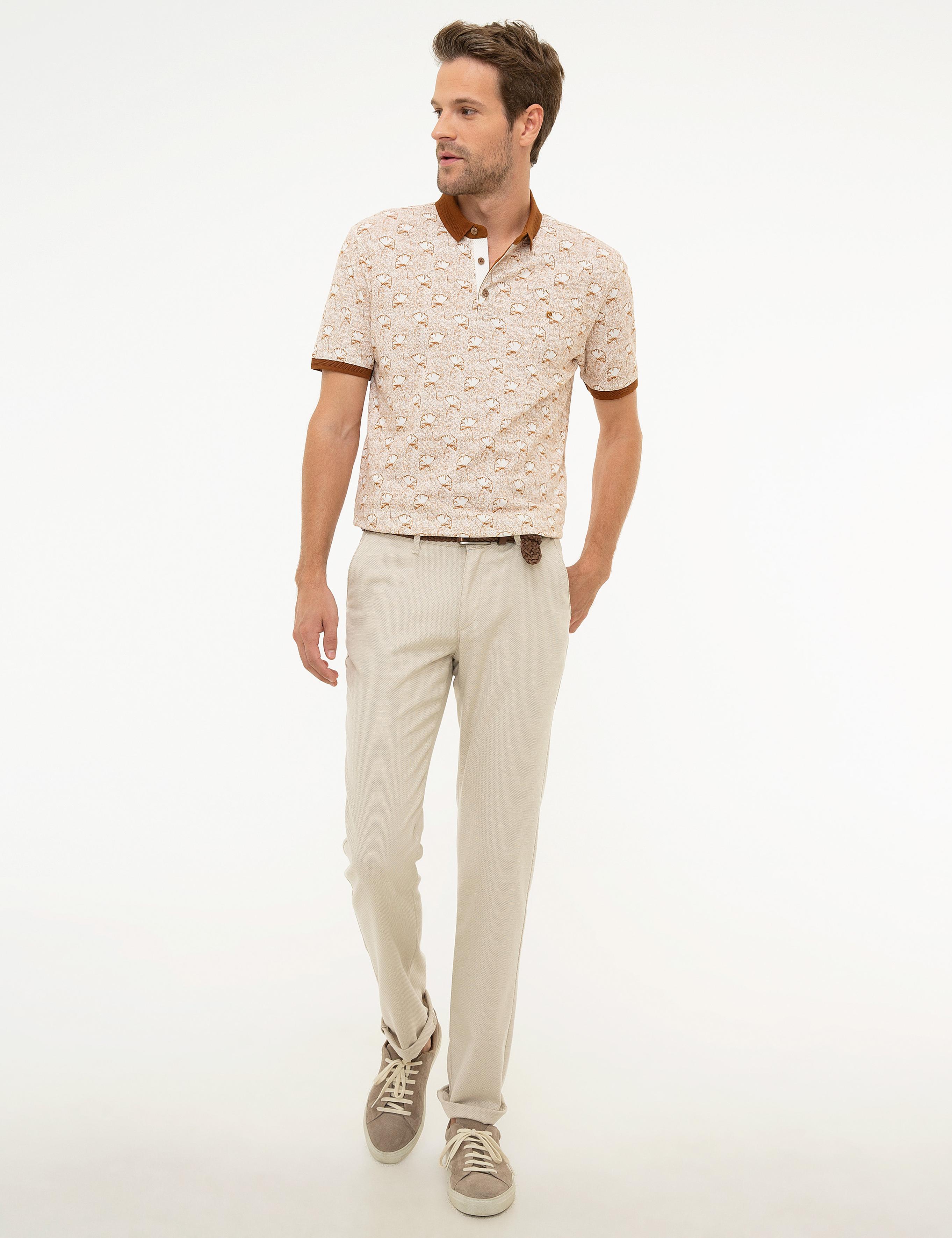 Bej Regular Fit Kanvas Pantolon