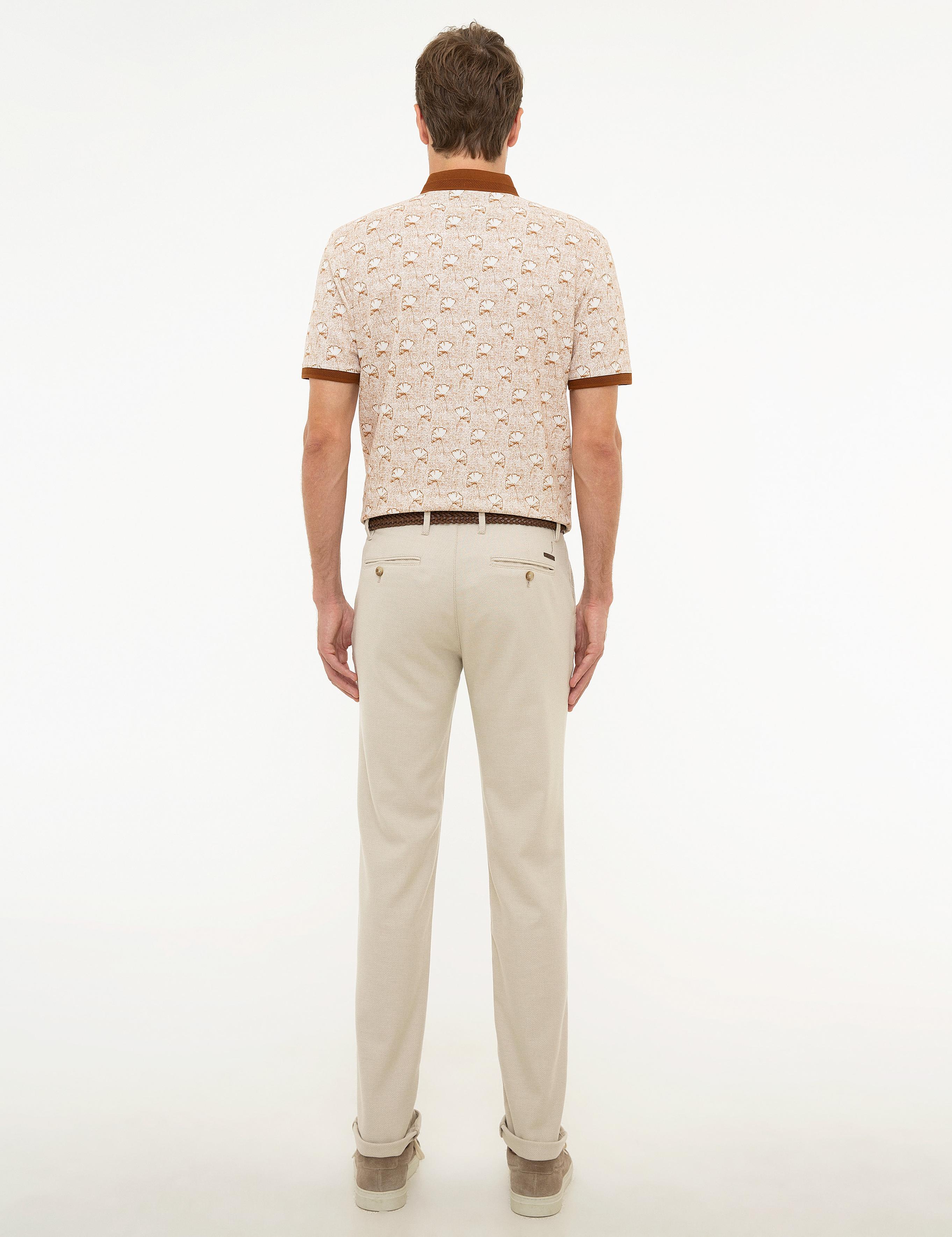 Bej Regular Fit Kanvas Pantolon