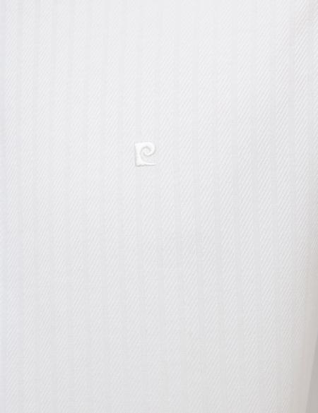 Beyaz Slim Fit Armürlü Gömlek - 50219273002