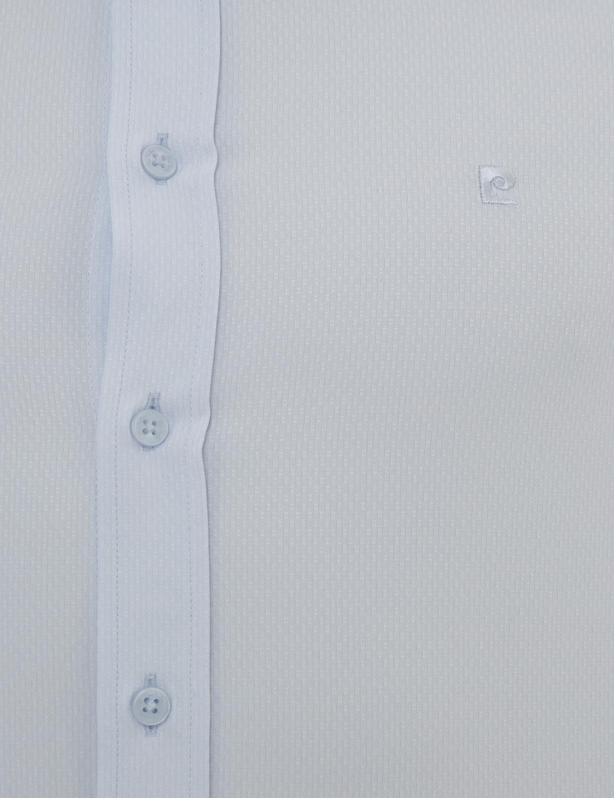 Açık Mavi Slim Fit Armürlü Gömlek - 50219274019