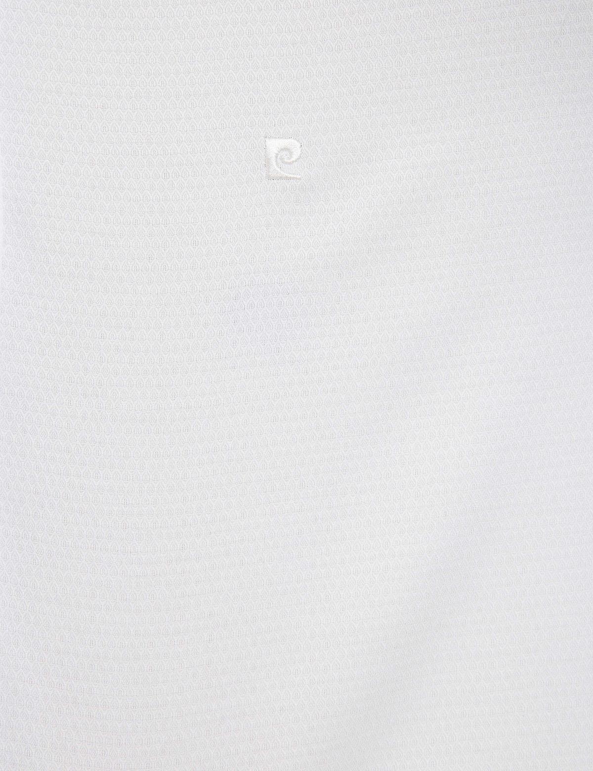 Beyaz Slim Fit Armürlü Gömlek - 50219287005