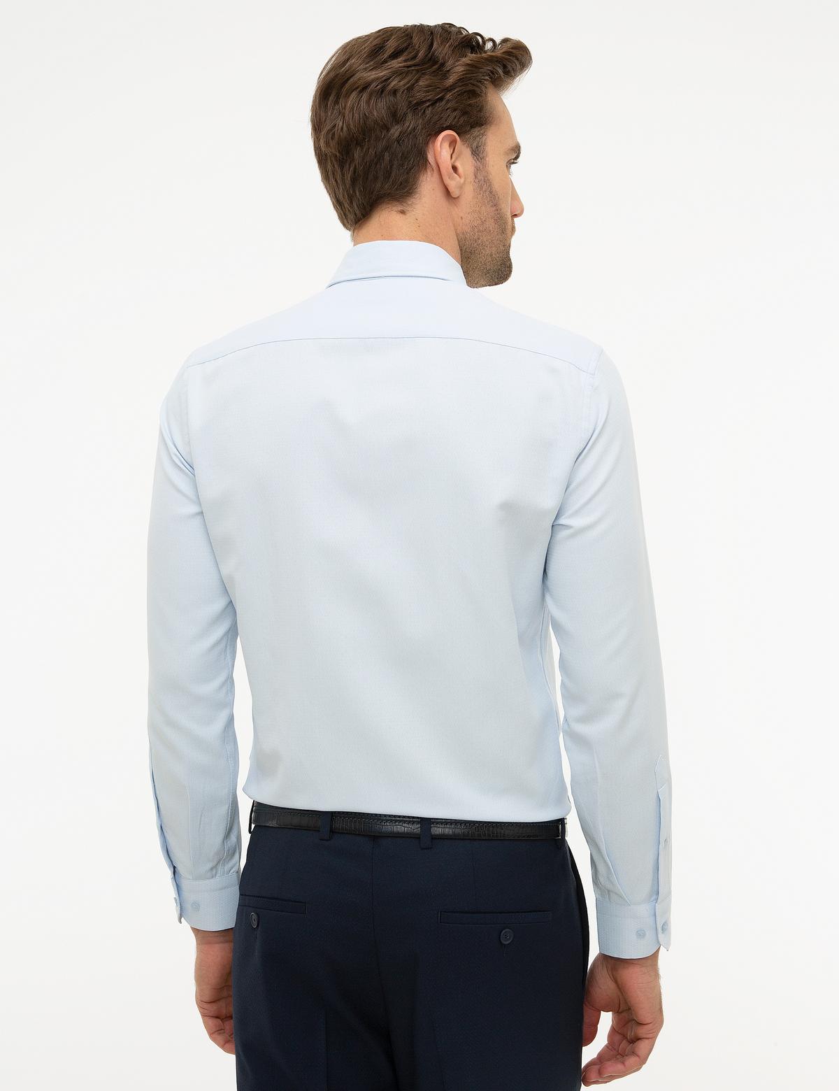 Açık Mavi Slim Fit Uzun Kollu Gömlek - 50219287020