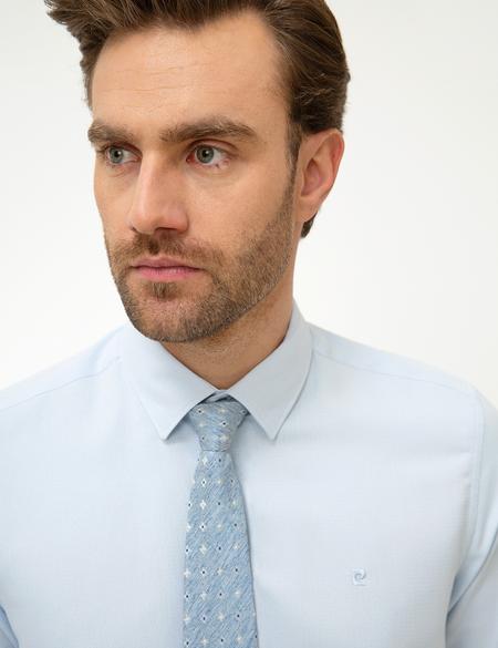 Açık Mavi Slim Fit Uzun Kollu Gömlek - 50219287020