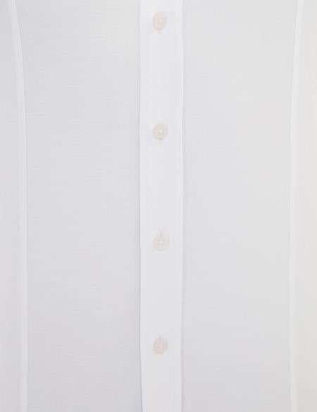 Beyaz Slim Fit Armürlü Gömlek - 50219291006