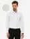 Beyaz Slim Fit Armürlü Gömlek