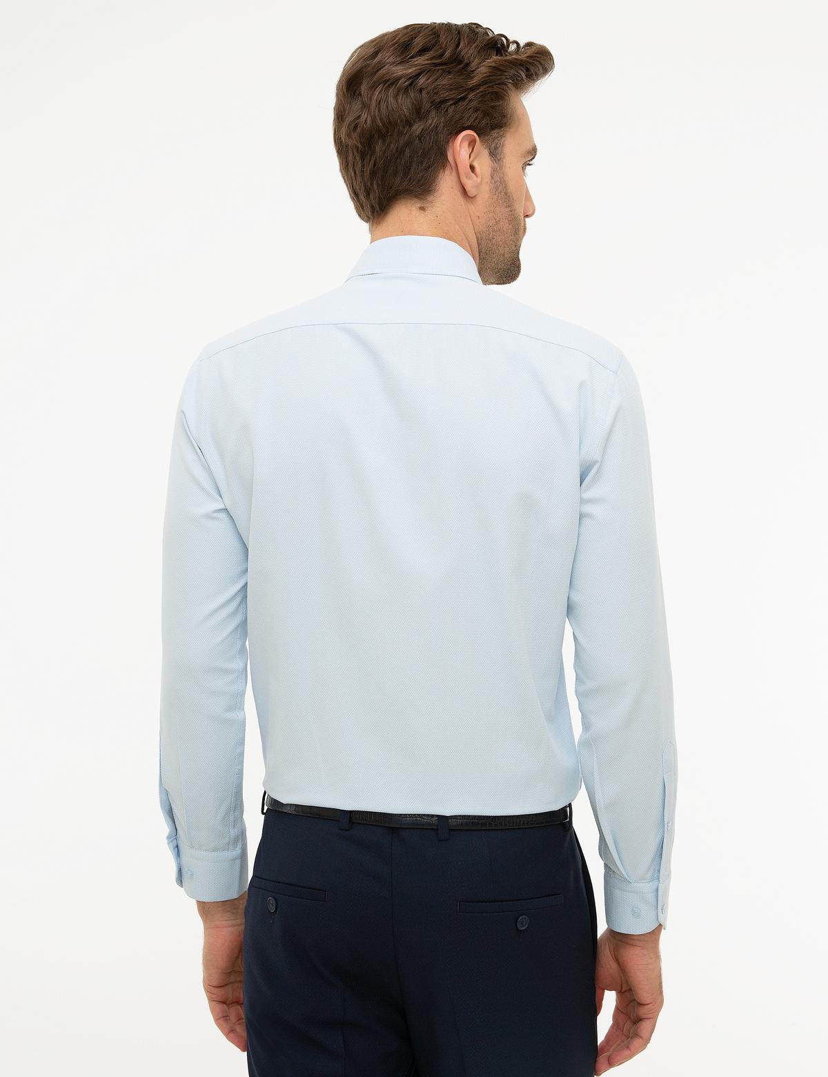 Açık Mavi Regular Fit Uzun Kollu Gömlek - 50219295015