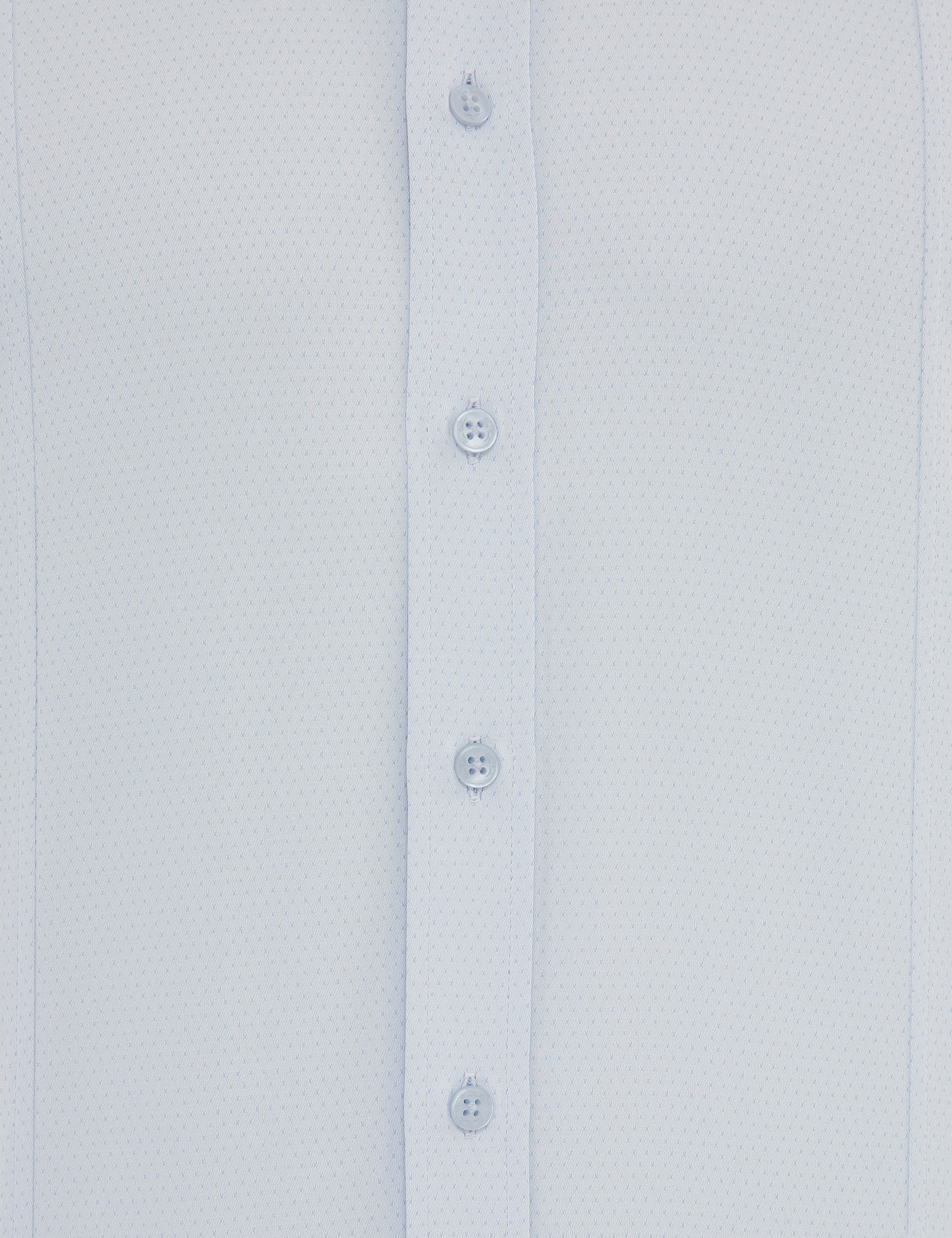 Açık Mavi Slim Fit Armürlü Gömlek
