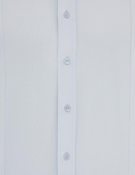 Açık Mavi Slim Fit Armürlü Gömlek - 50219291015