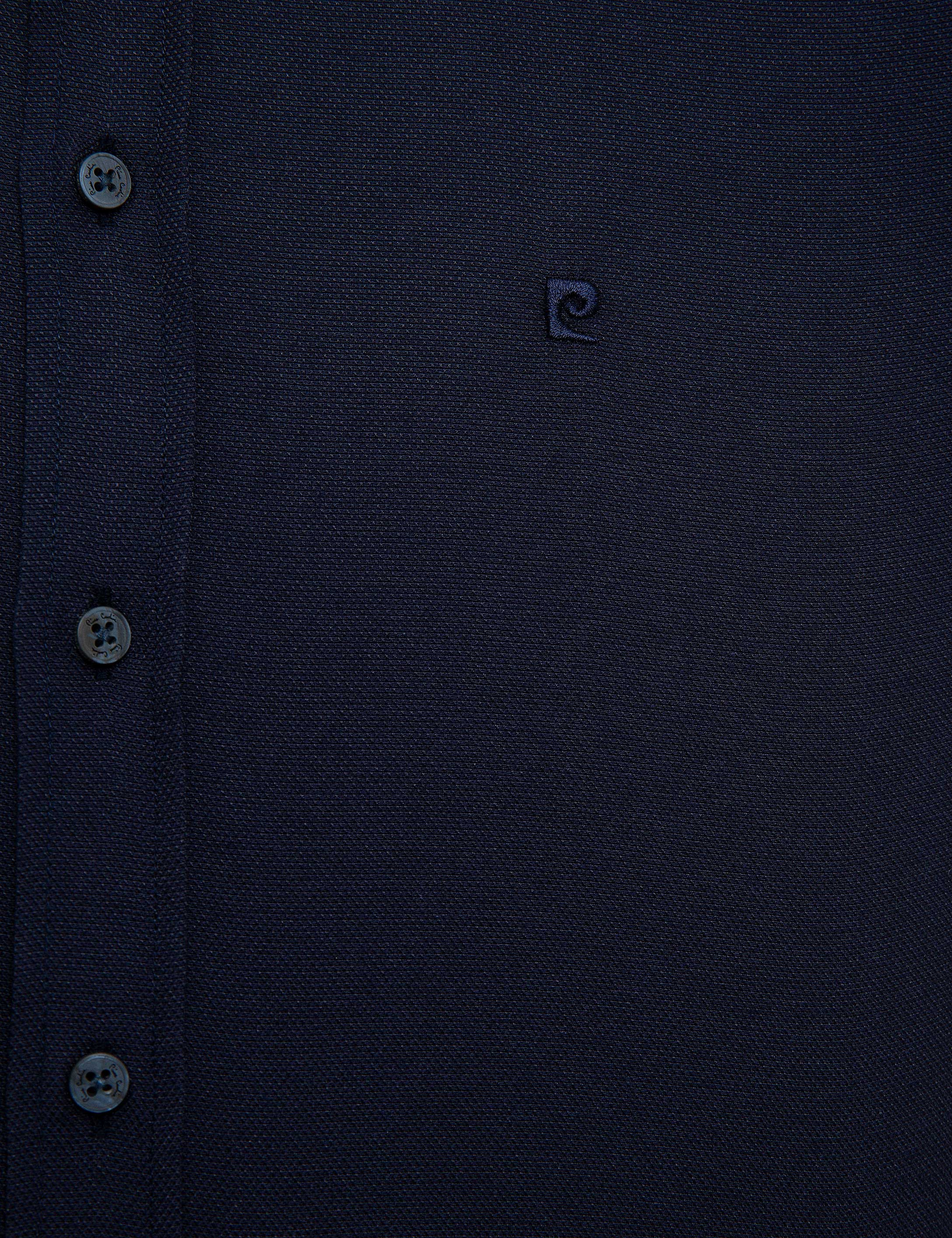 Lacivert Slim Fit Oxford Gömlek
