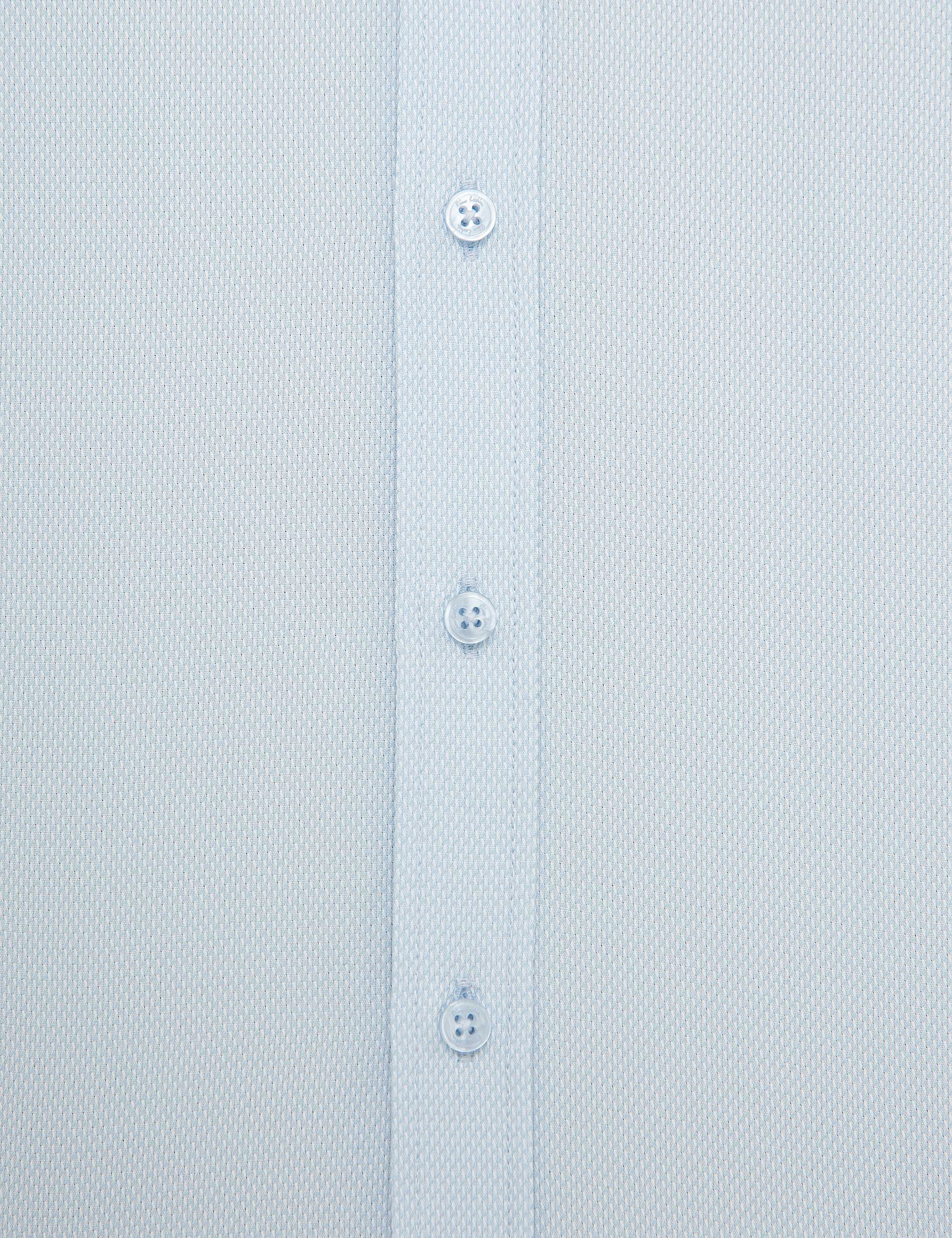 Açık Mavi Regular Fit Armürlü Gömlek - Image 6