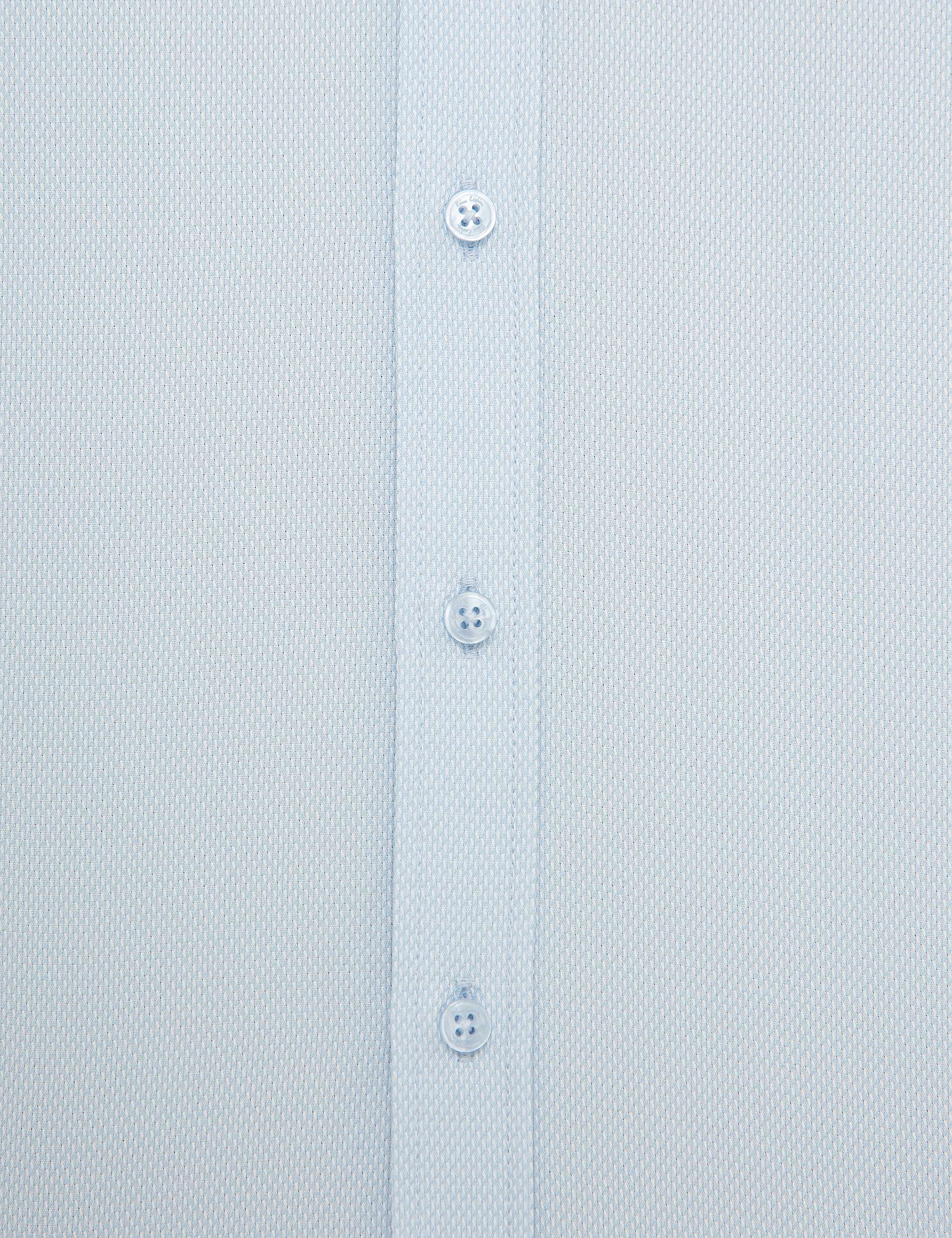 Açık Mavi Regular Fit Armürlü Gömlek
