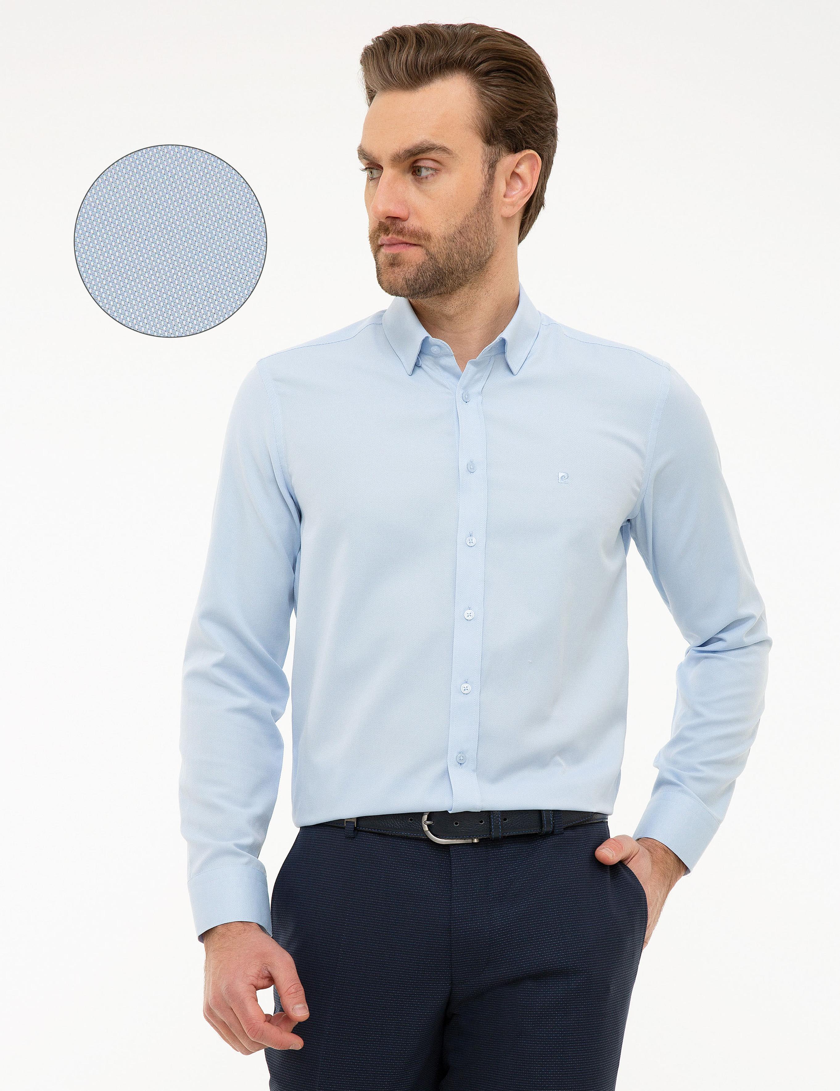 Açık Mavi Slim Fit Oxford Gömlek