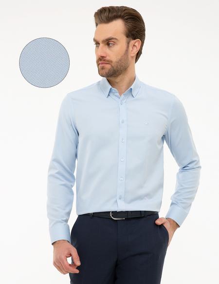 Açık Mavi Slim Fit Oxford Gömlek - 50219296016
