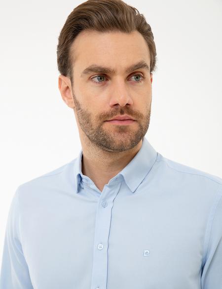 Açık Mavi Slim Fit Oxford Gömlek - 50219296016