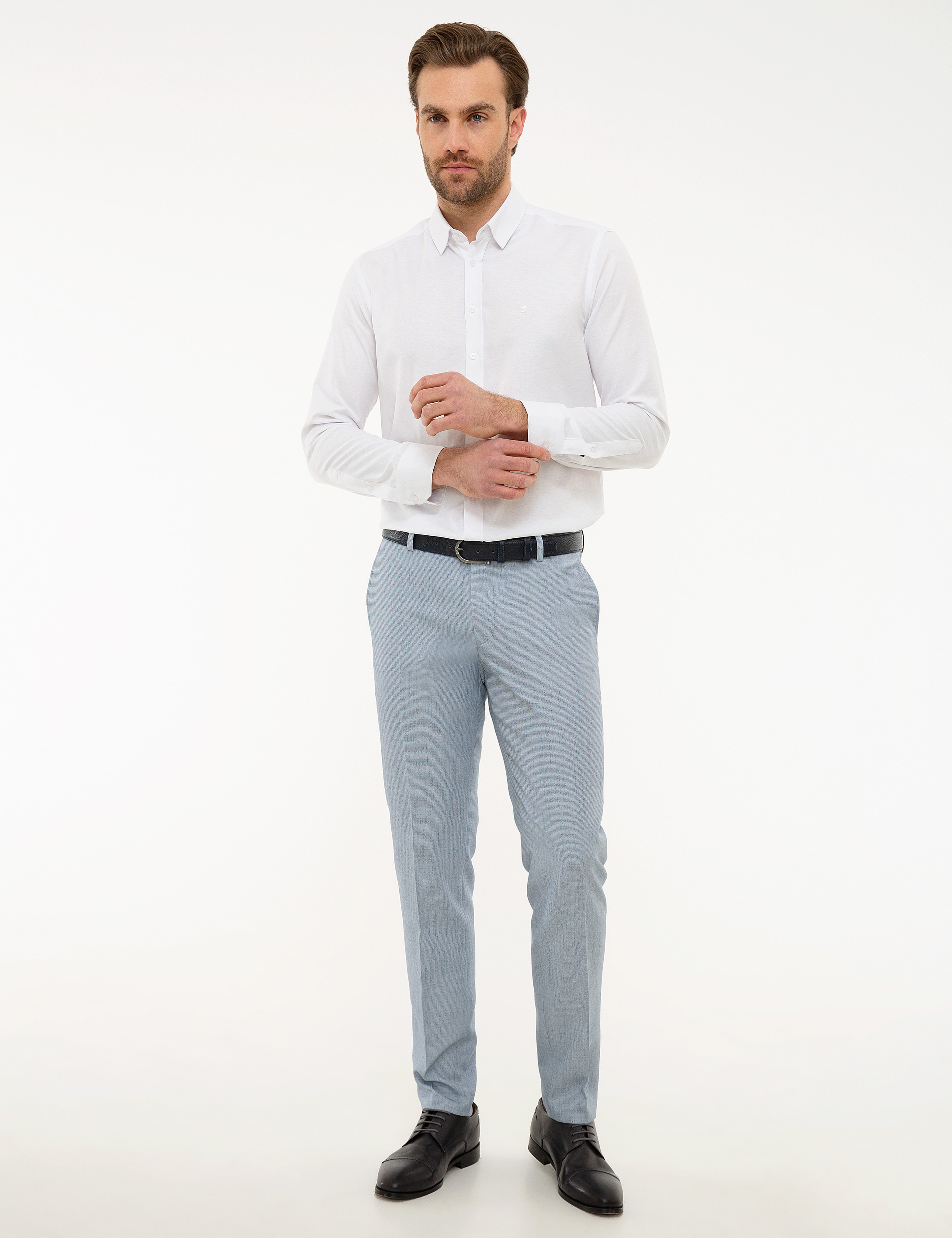 Beyaz Slim Fit Oxford Gömlek