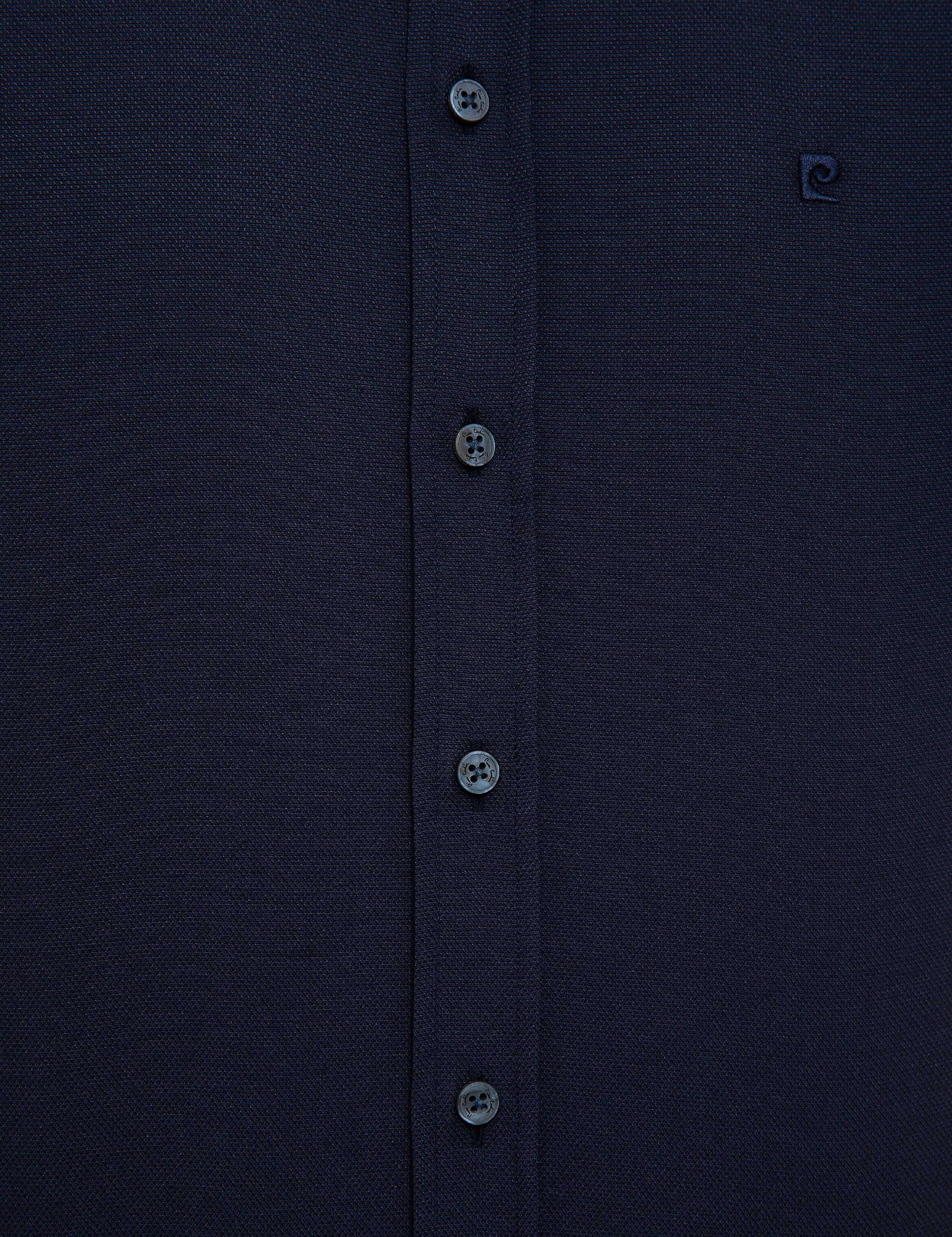 Lacivert Slim Fit Oxford Gömlek