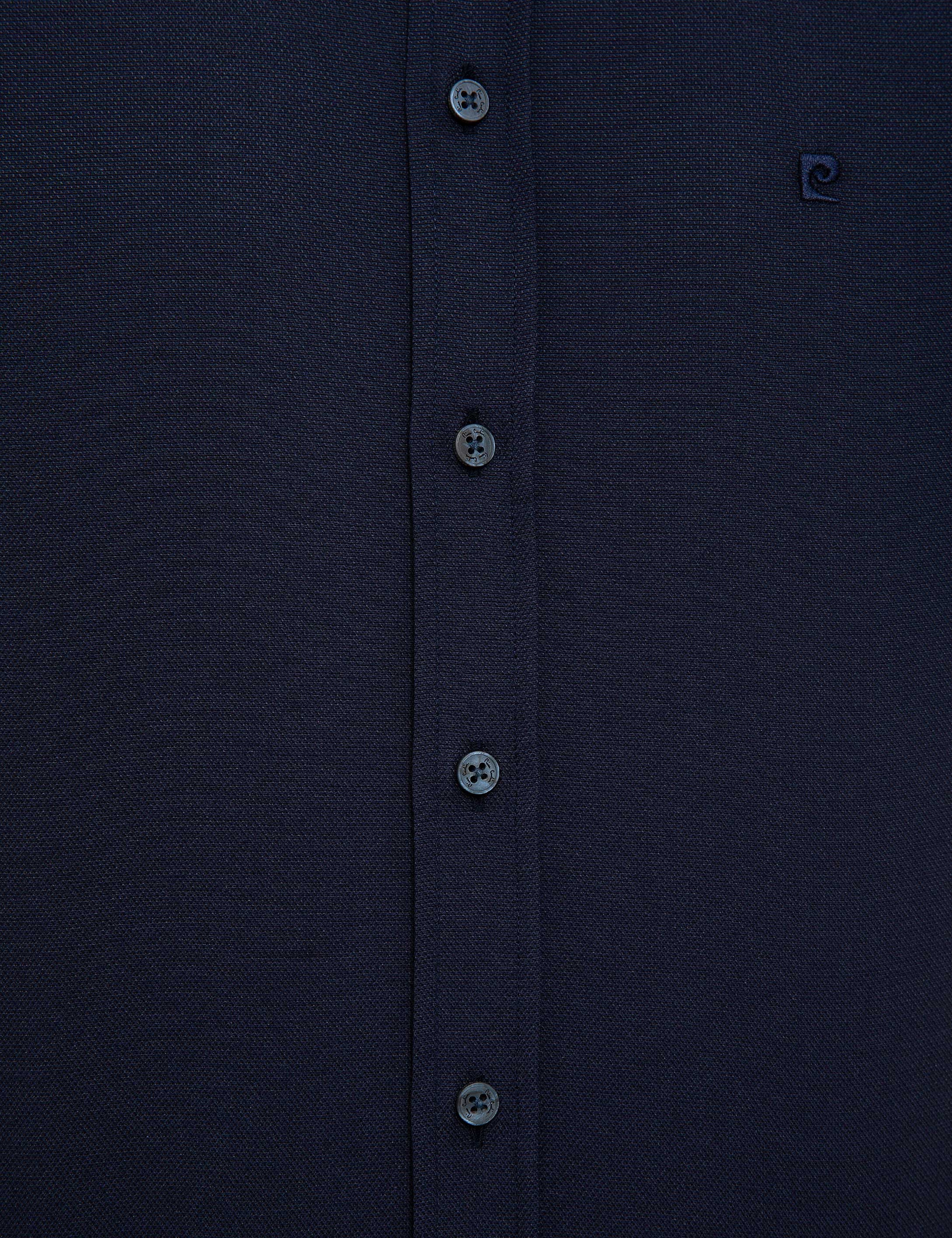 Lacivert Slim Fit Oxford Gömlek - Image 6