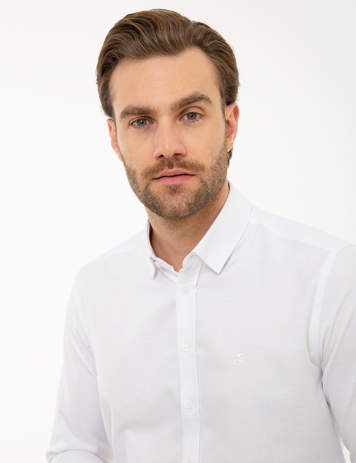 Beyaz Slim Fit Oxford Gömlek - 50219296063