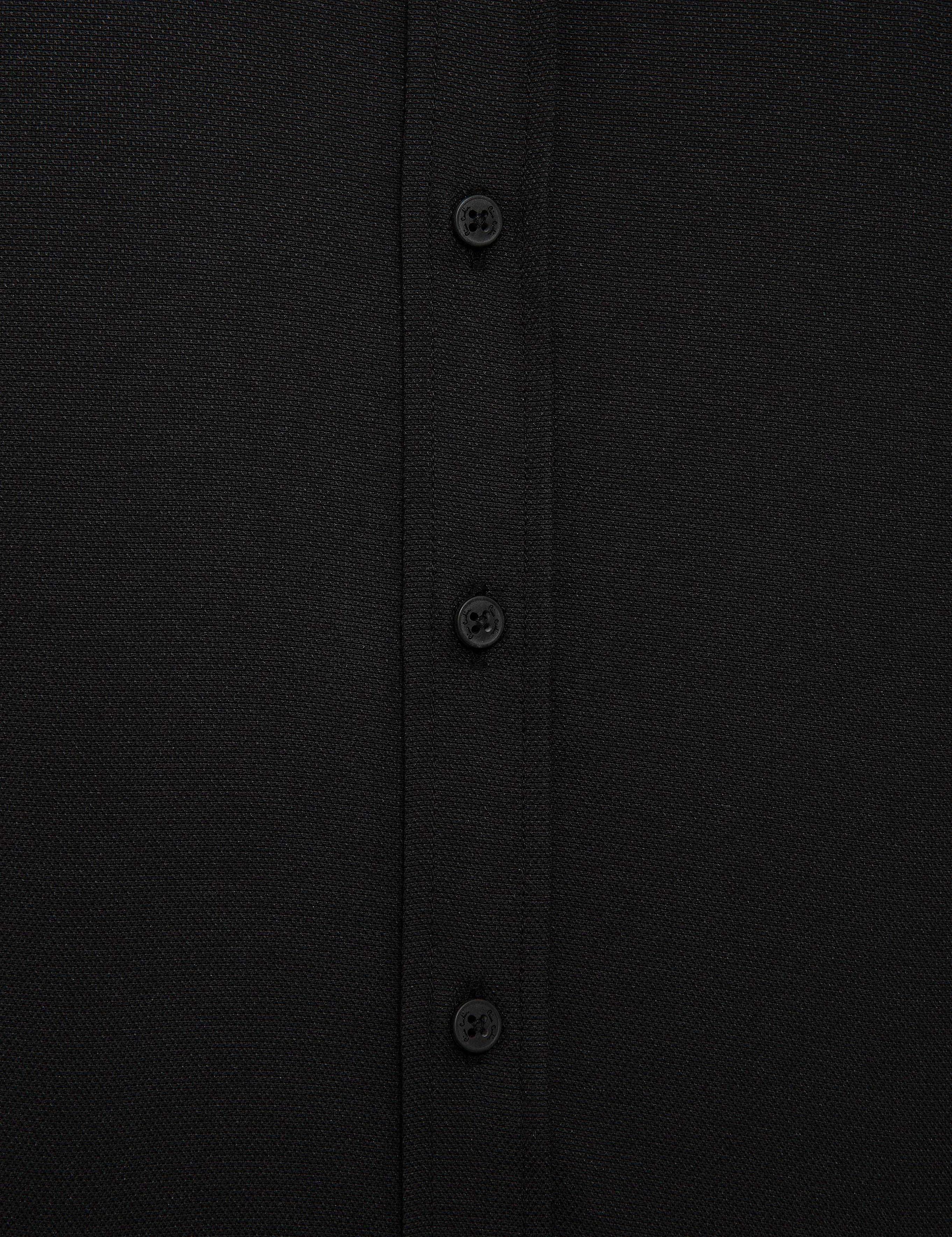 Siyah Slim Fit Oxford Gömlek