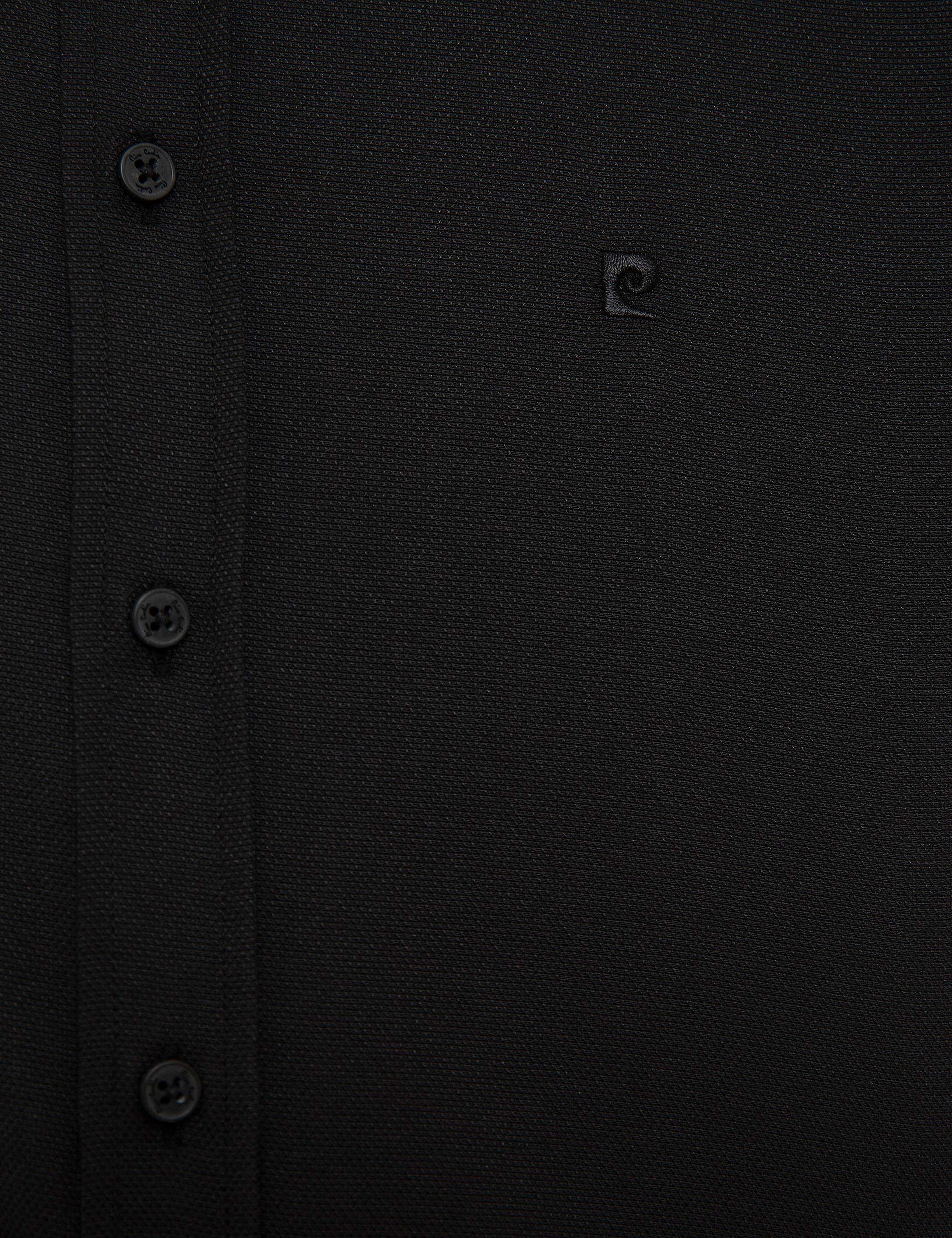 Siyah Slim Fit Oxford Gömlek