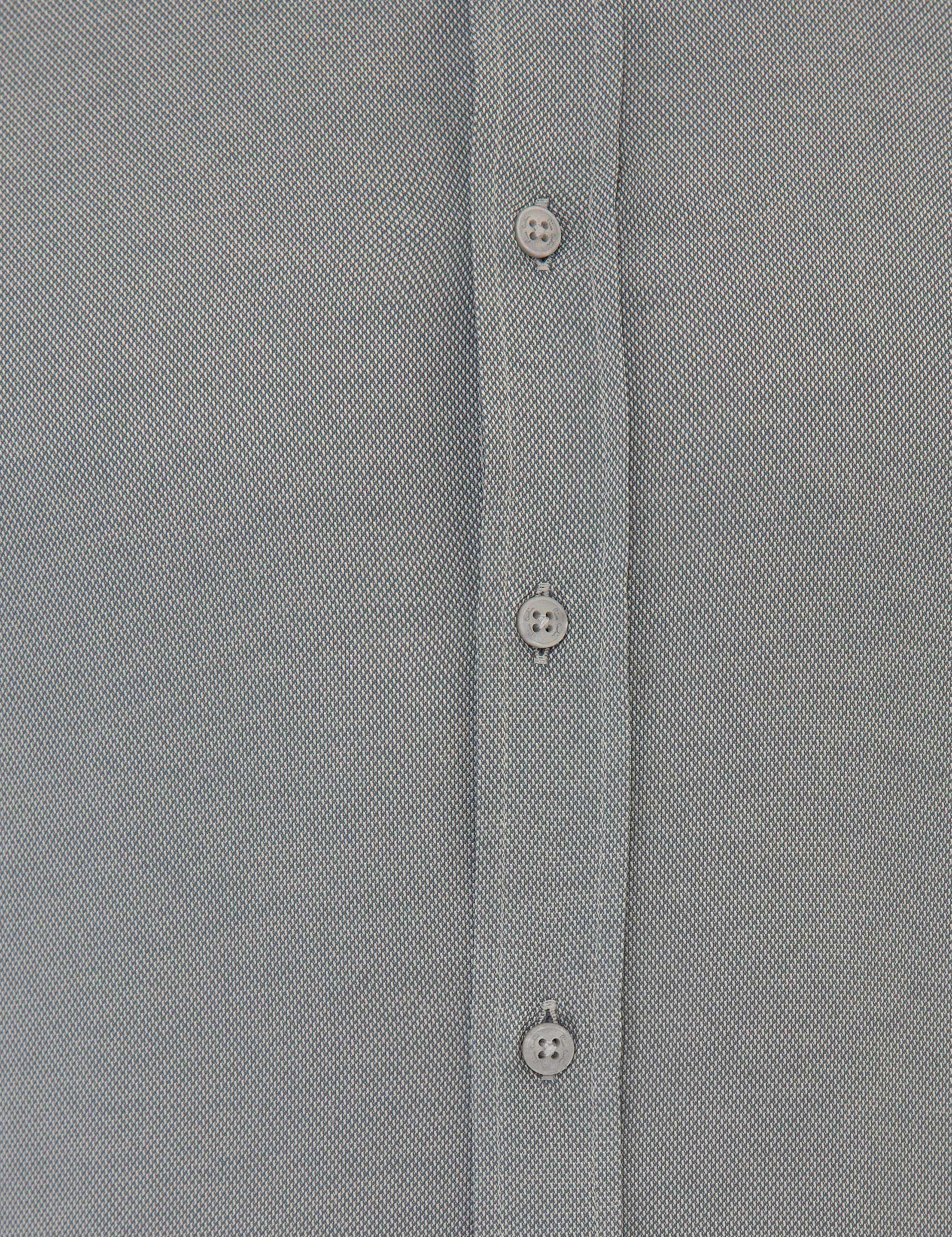 Gri Slim Fit Oxford Gömlek