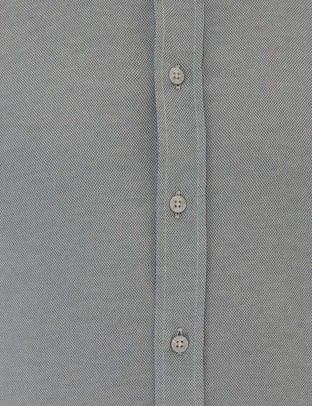 Gri Slim Fit Oxford Gömlek - 50219296089