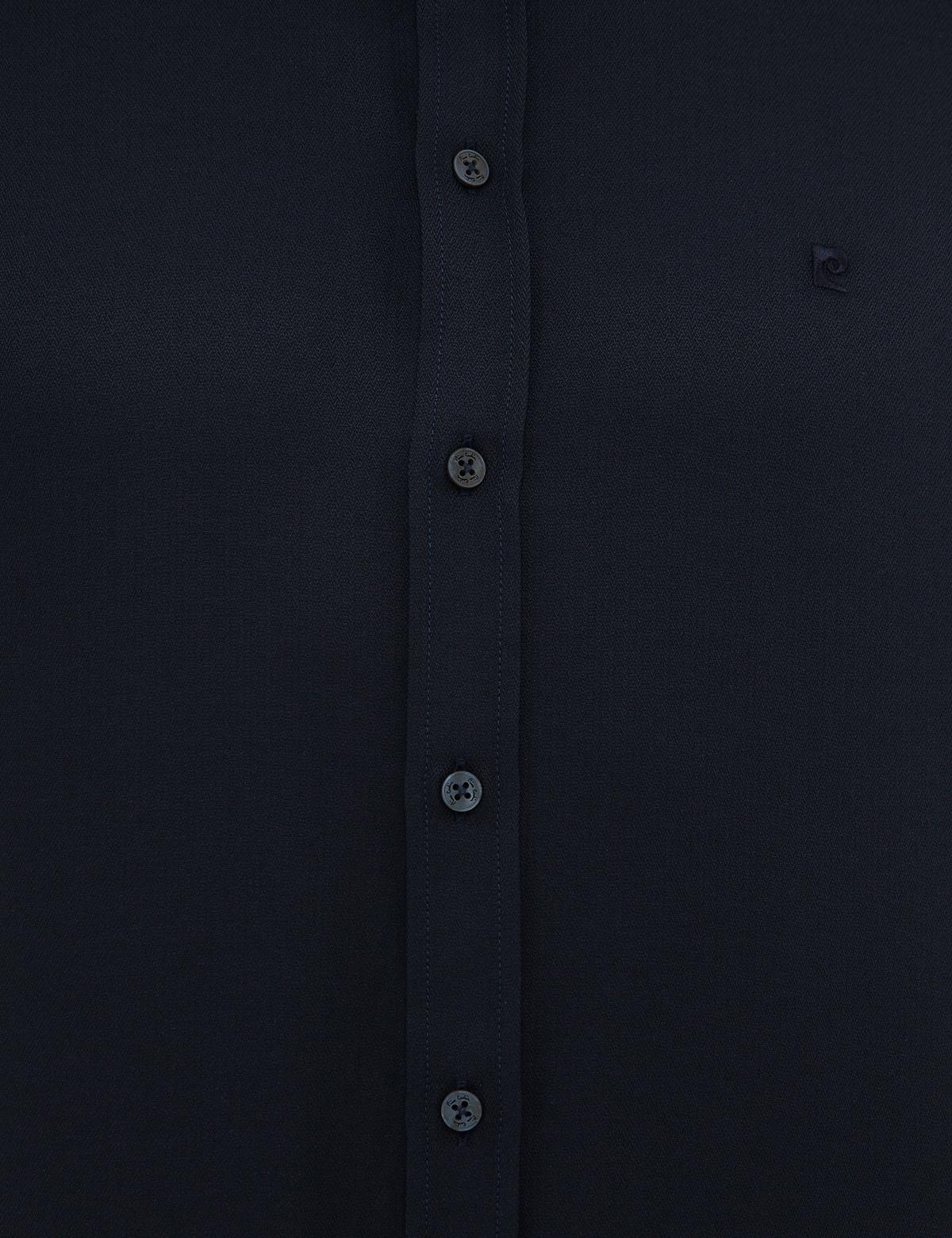 Lacivert Slim Fit Armürlü Gömlek - 50219311023