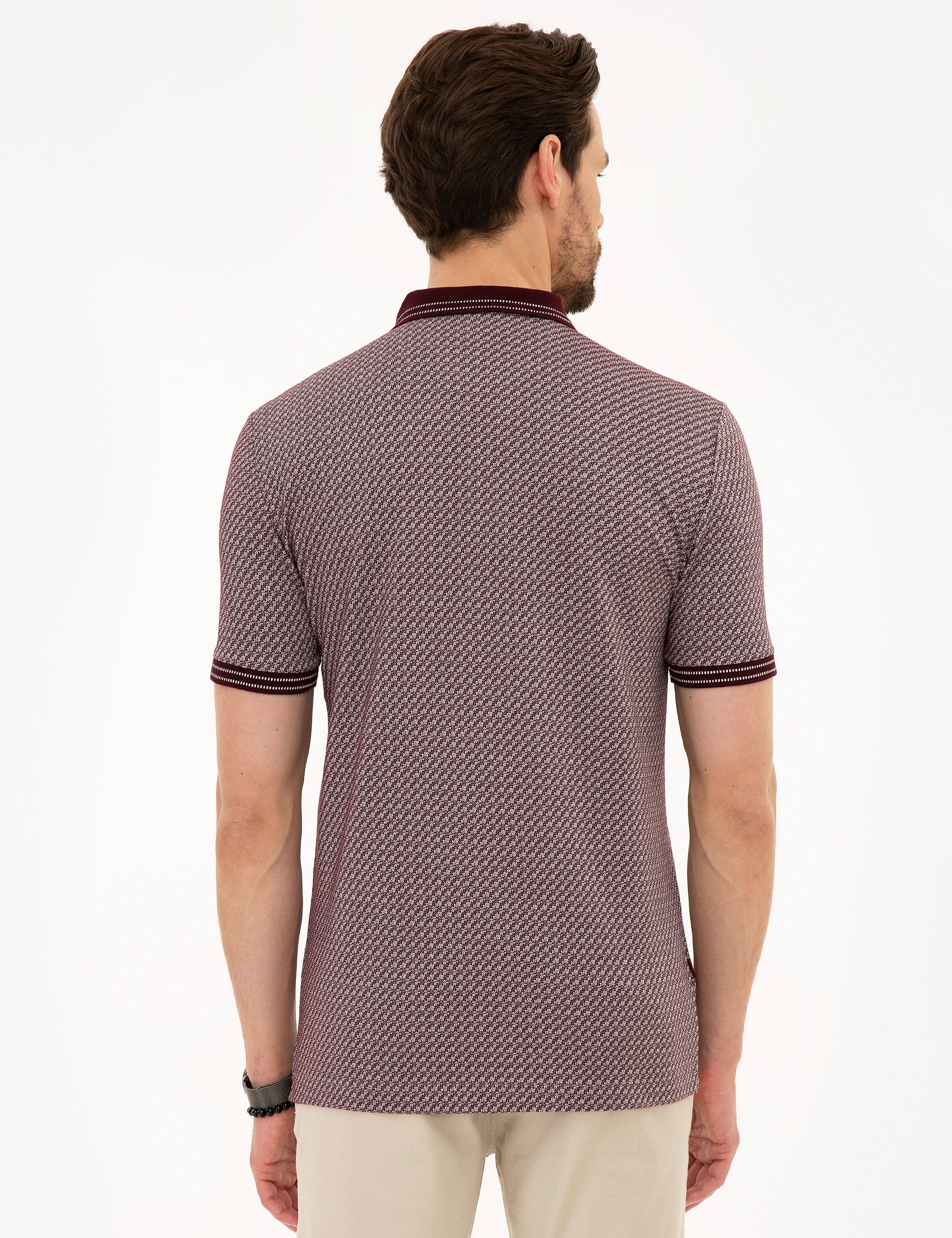 Bordo Regular Fit Polo Yaka Tişört