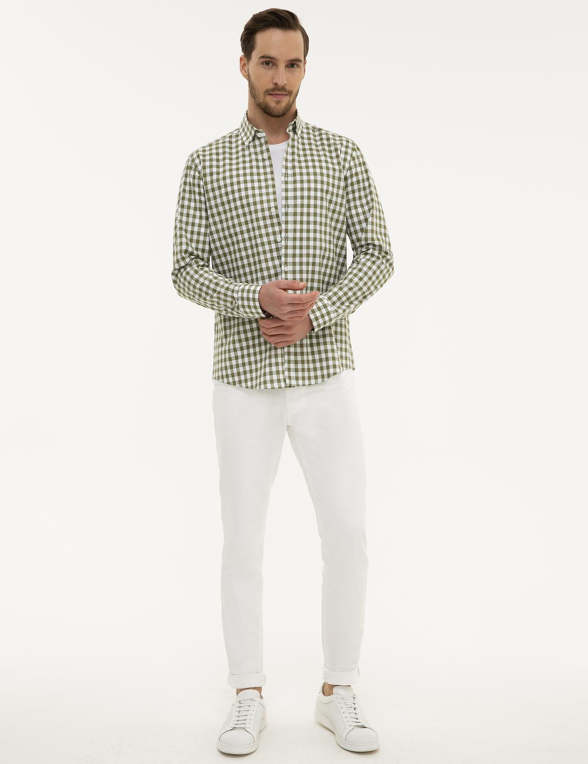 Yeşil Regular Fit Gömlek - 50220161015