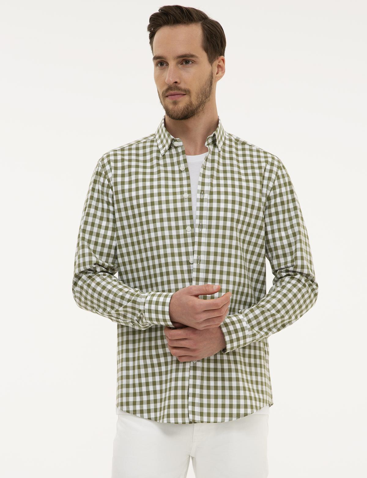 Yeşil Regular Fit Gömlek - 50220161015