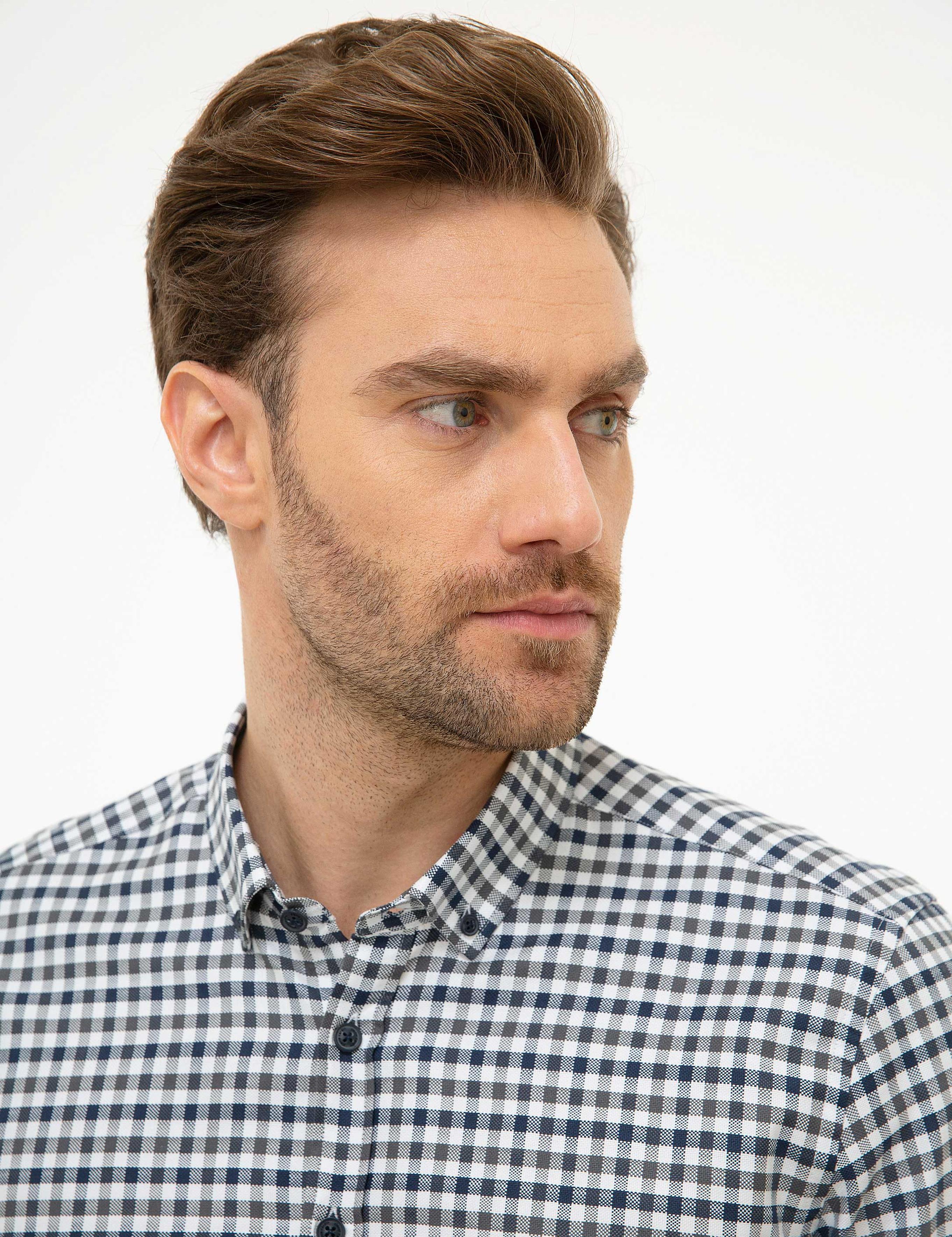 Lacivert Slim Fit Gömlek