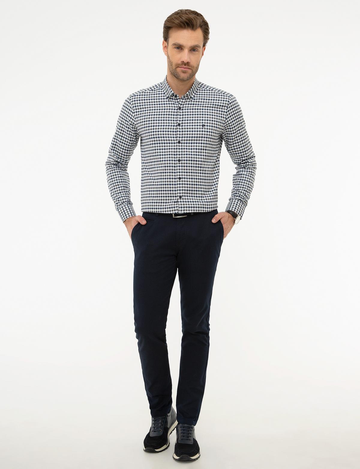 Lacivert Slim Fit Gömlek - 50219435014
