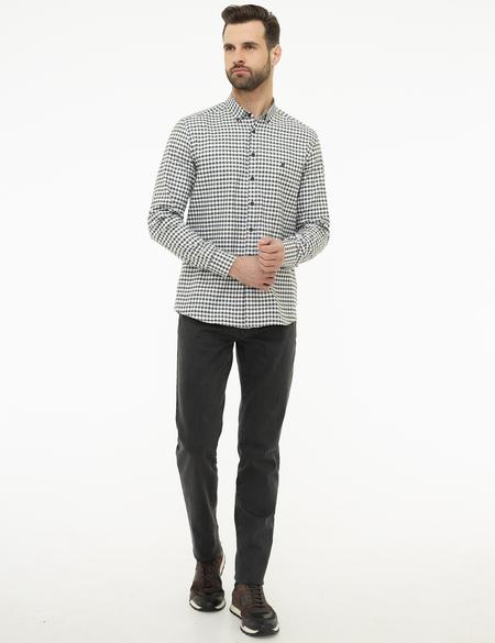 Haki Slim Fit Gömlek - 50219435046