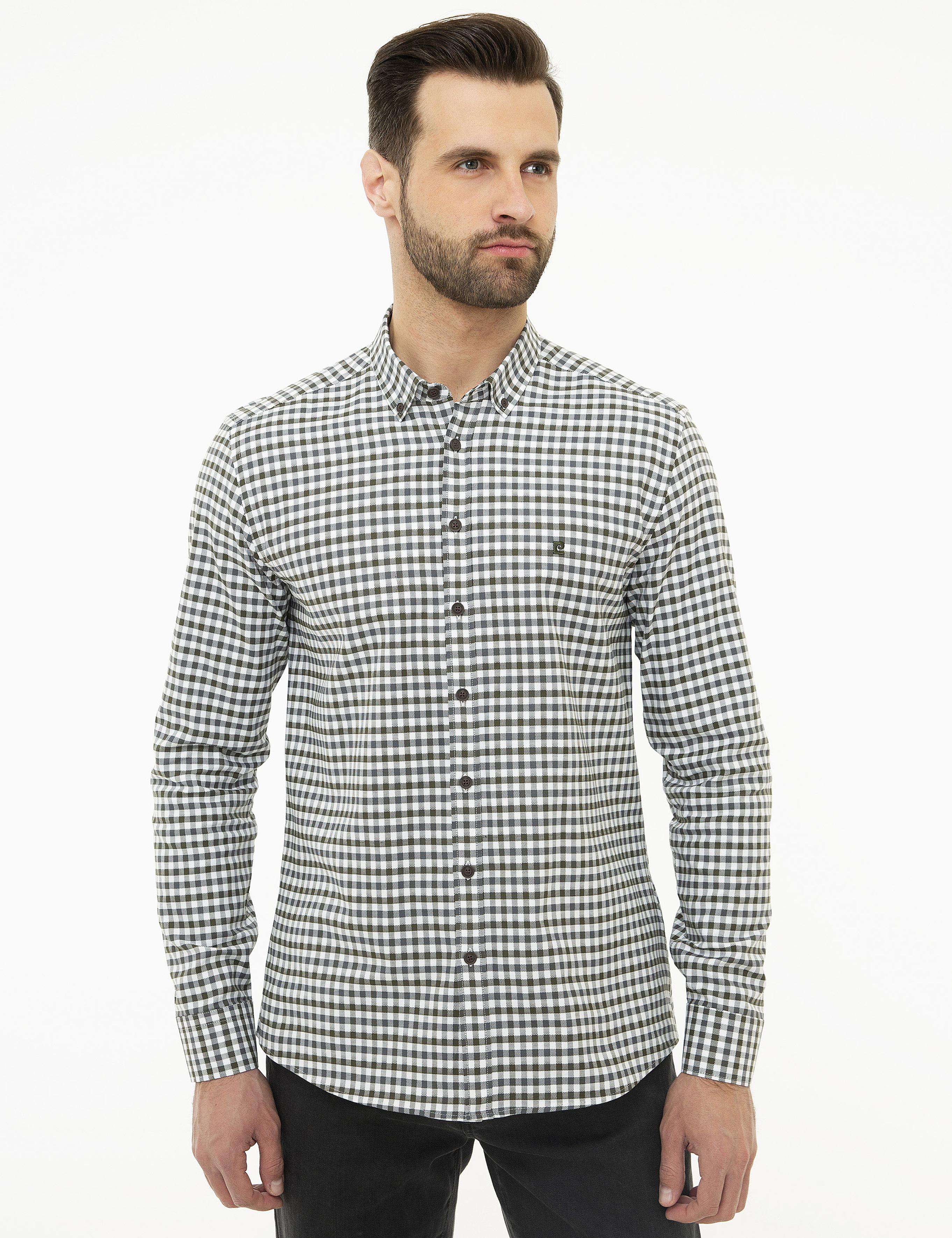 Haki Slim Fit Gömlek