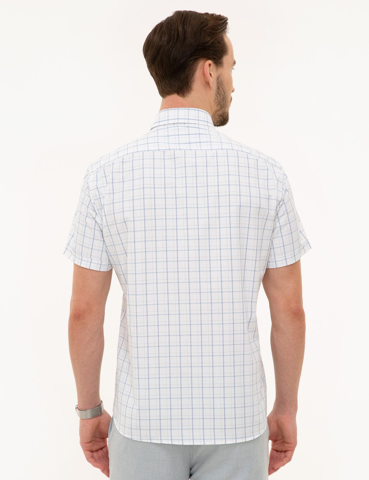 Açık Mavi Regular Fit Kısa Kollu Gömlek - 50219279008