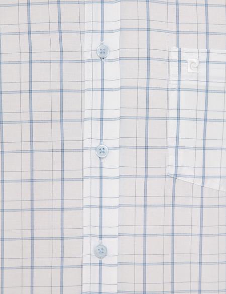 Açık Mavi Regular Fit Kısa Kollu Gömlek - 50219279008